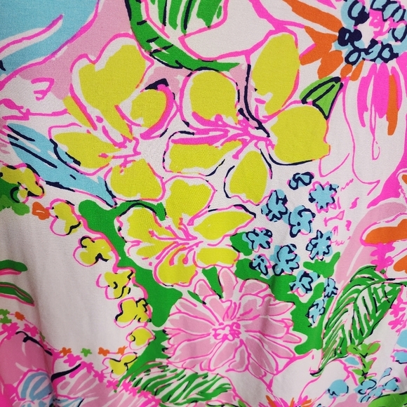 Lilly Pulitzer × Target Strapless Multi Floral Jersey Cinch Waist Maxi Dress M - Picture 10 of 13